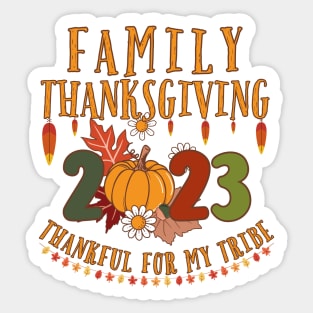 Family Thanksgiving 2023, Thanksgiving Matching Shirt 2023 Sticker